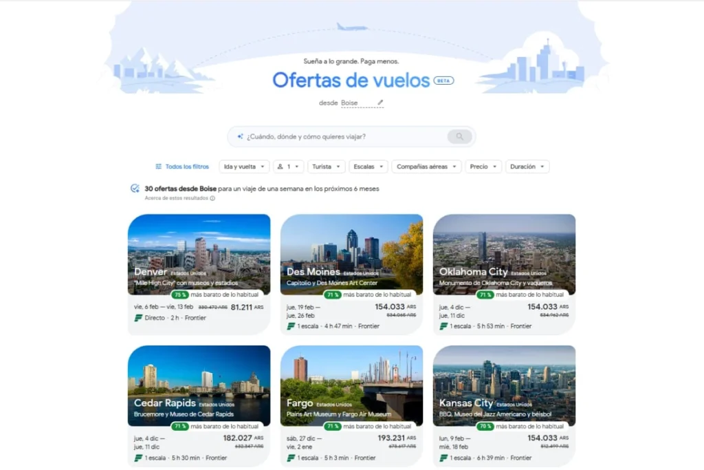 Google Flights: IA revoluciona la planificación de tus viajes
